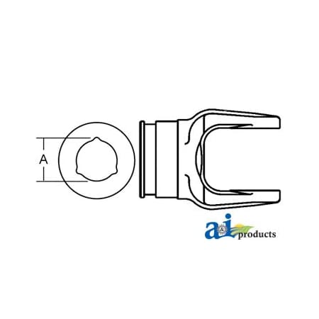 A & I Products Outer Tube Yoke 3" x4" x5.5" A-BP204066851-A